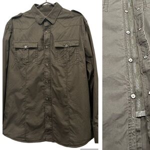 RW&CO size L, rifle green colour, shirt zip up jacket with snap closures